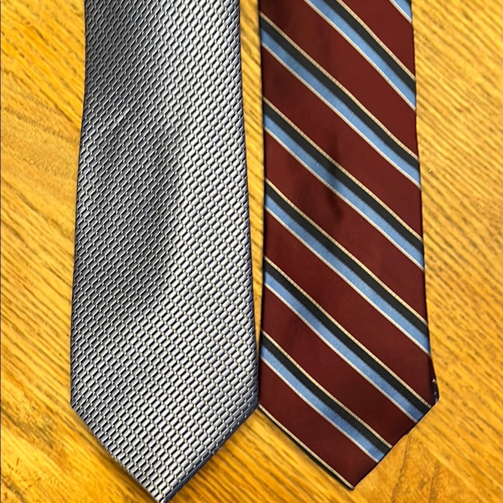 2 100% silk ties